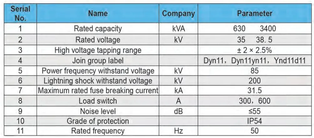 Three-Phase Wind Power Distribution Combined Equipment Device Transformer